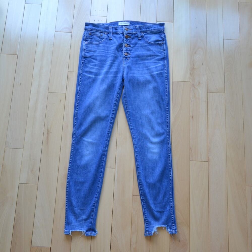Madewell Button Fly High Rise Skinny Jeans Denim Blue Size 29